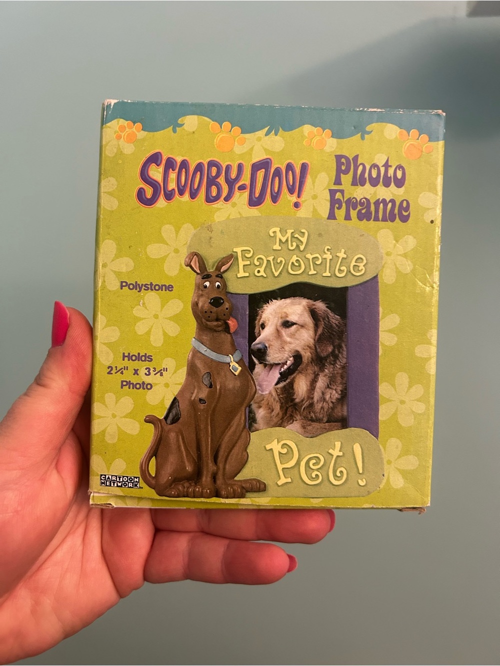 Vintage Scooby-Doo My Favorite Pet! 2”x 3” Picture Frame RARE HTF